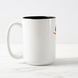 Tasse 2 Couleurs Happy Snowman visage Personnalisé Nom Vacances Deu