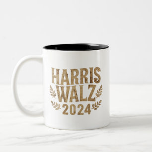 Tasse 2 Couleurs Harris Tim Walz Crest Vintage Harris Waltz 2024