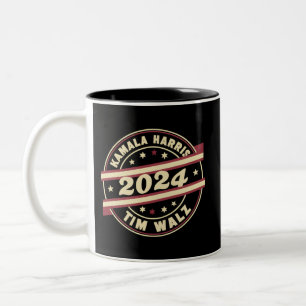 Tasse 2 Couleurs Harris Walz 2024 pour le Président Patriotique Kam
