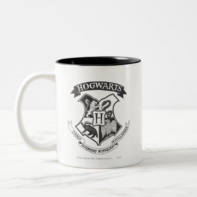 Tasse 2 Couleurs Harry Potter | Blason Rétro de Poudlard (Gauche)