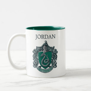 Tasse 2 Couleurs Harry Potter   Slytherin Crest   Ajouter Votre Nom