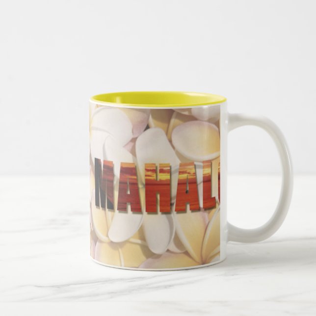 Tasse 2 Couleurs Hawaïen "aloha-Mahalo" (accueil et Merci) (Droit)