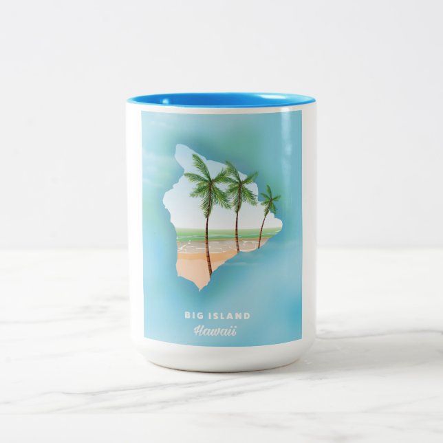 Tasse 2 Couleurs Hawaii Big Island (Centre)