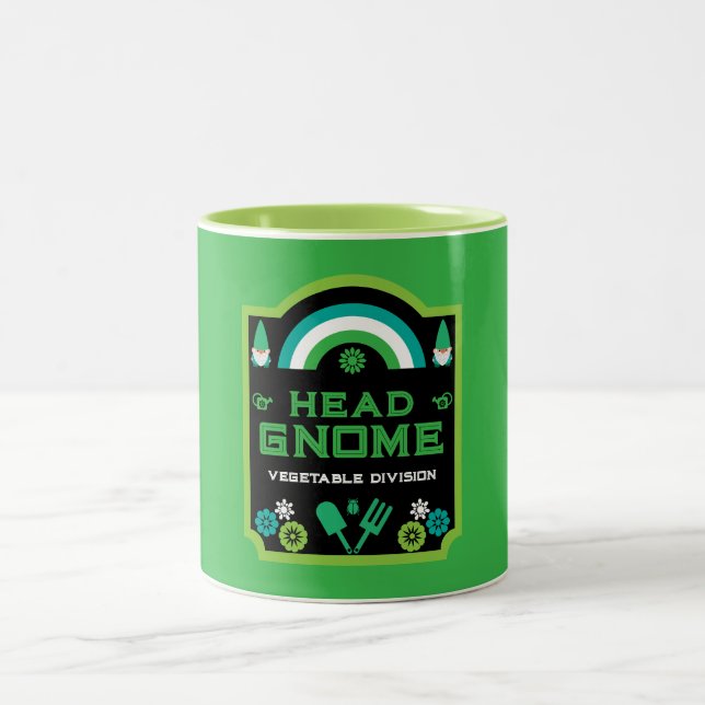 Tasse 2 Couleurs Head Garden Gnome Gardener (Centre)