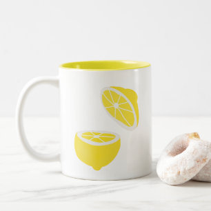 Tasse 2 Couleurs Hello Lemon jaune moderne fruit