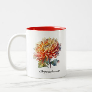 Tasse 2 Couleurs Herbe : Chrysanthemum