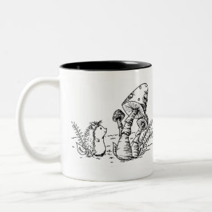 Tasse 2 Couleurs Hérisson et champignons