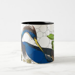 Tasse 2 Couleurs Héron bleu de Louisiane par John James Audubon