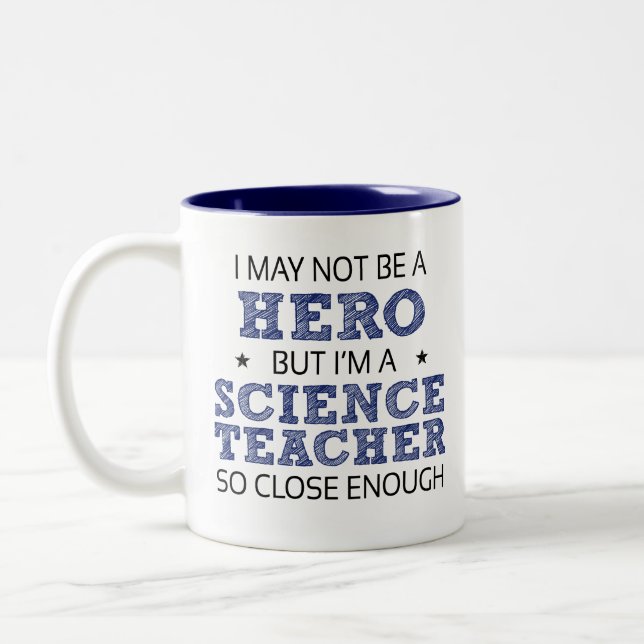 Tasse 2 Couleurs Héros de professeur de sciences Humour nouveauté (Gauche)