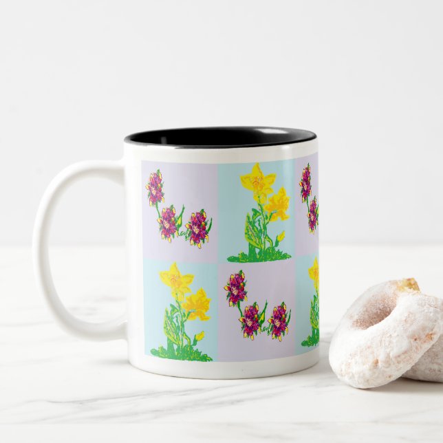 Tasse 2 Couleurs Heure du printemps de la motte (Avec donut)