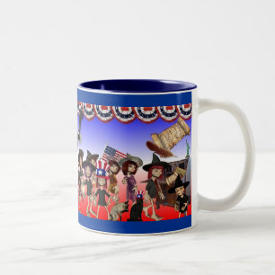 Tasse 2 Couleurs Heureux 4 juillet !