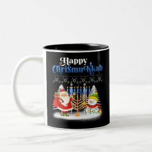 Tasse 2 Couleurs Heureux Chrismukkah Funny Hanoukka Christmas Jewis