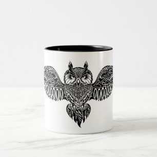 Tasse 2 Couleurs Hibou inspiré