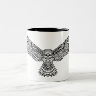Tasse 2 Couleurs Hibou Zendoodle de vol