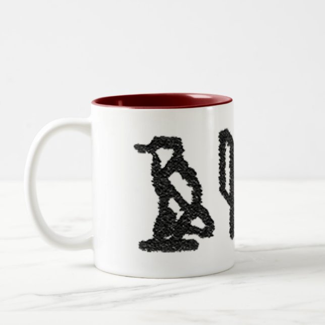 Tasse 2 Couleurs Hiéroglyphes du cerveau (Gauche)