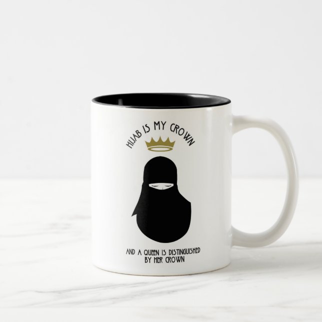 Tasse 2 Couleurs Hijab est ma couronne - NIQAB (Droit)