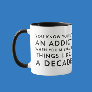 Tasse 2 Couleurs Hilaried Addiction Récupération Café Coupe ou Teac