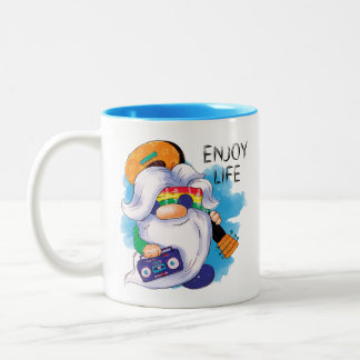 Tasse 2 Couleurs Hippie Gnome : Profitez de la vie