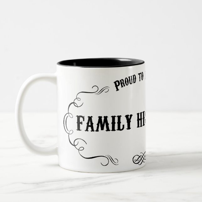 Tasse 2 Couleurs Historien de famille (Gauche)
