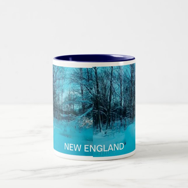 TASSE 2 COULEURS HIVER DE LA NOUVELLE ANGLETERRE (Centre)