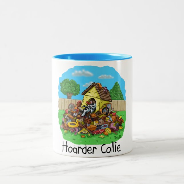 Tasse 2 Couleurs Hoarder Collie (Centre)
