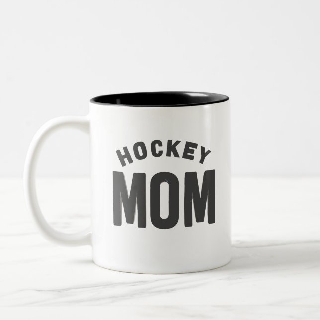 Tasse 2 Couleurs Hockey Mère Design Art numérique2 (Gauche)