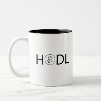 Tasse 2 Couleurs HOLD with the Bitcoin logo