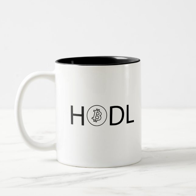 Tasse 2 Couleurs HOLD with the Bitcoin logo (Gauche)