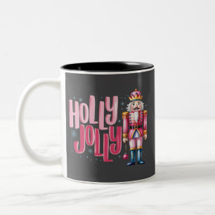 Tasse 2 Couleurs Holly Jolly Nutcracker Noël Coquette Preppy
