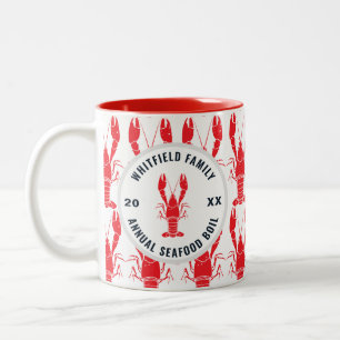 Tasse 2 Couleurs Homard ébullition de fruits de mer Famille Keepsak