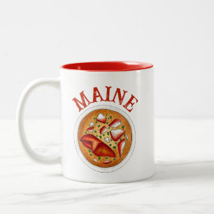 Tasse 2 Couleurs Homard Soupe Bisque Cuisine de fruits de mer Maine