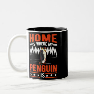 Tasse 2 Couleurs Home is where my Penguin is Penguin 28