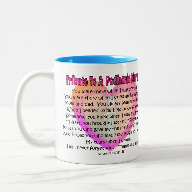 Tasse 2 Couleurs Hommage aux infirmières pédiatriques  (Gauche)