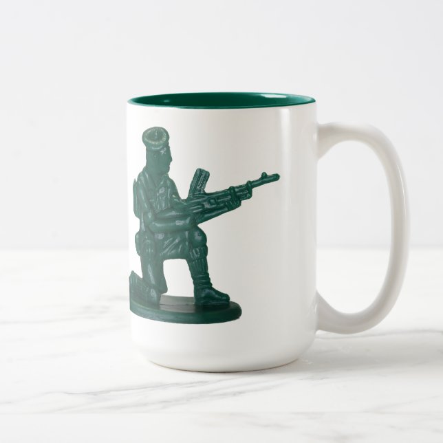 Tasse 2 Couleurs Homme de plastique vert d'armée (Droit)
