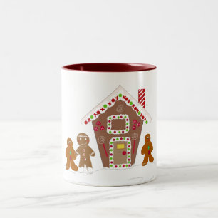 Tasse 2 Couleurs Hommes en pain d'épices avec maison en pain d'épic