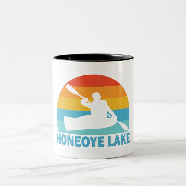 Tasse 2 Couleurs Honeoye Lake New York Kayak (Centre)