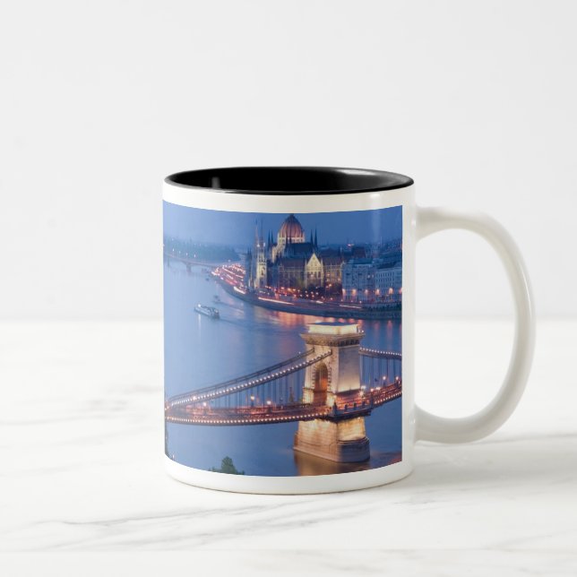 Tasse 2 Couleurs HONGRIE, Budapest : Pont Szechenyi (Chaîne), 2 (Droit)