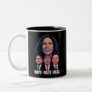 Tasse 2 Couleurs Hope Hate Heal Rise Kamala 2024