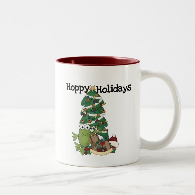 Tasse 2 Couleurs Hoppy Holidays Tshirts et cadeaux (Droit)