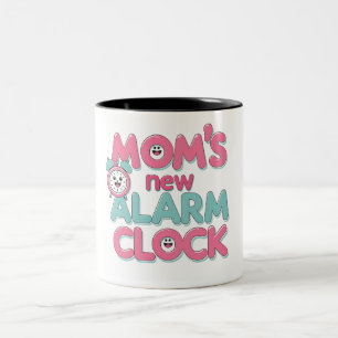 Tasse 2 Couleurs Horloge d'alarme de maman - Citation de bébé migno