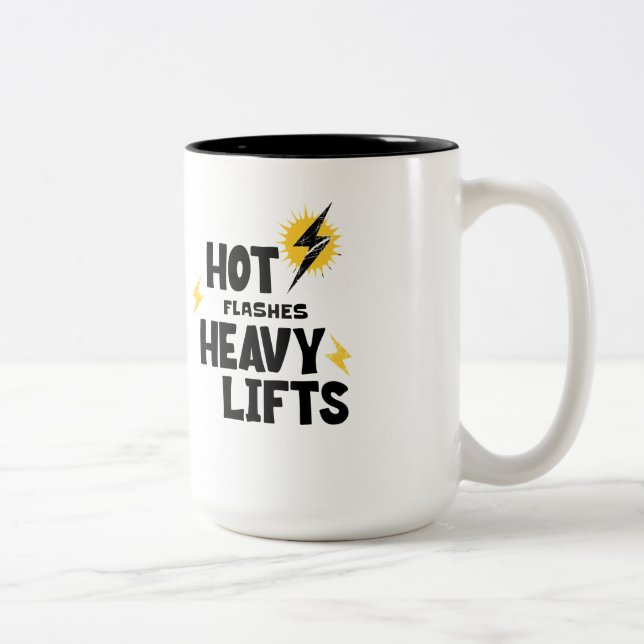 Tasse 2 Couleurs Hot Flashes. Heavy Lifts Coffee  (Droit)