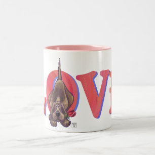 Tasse 2 Couleurs Hound Dog Valentine's Day