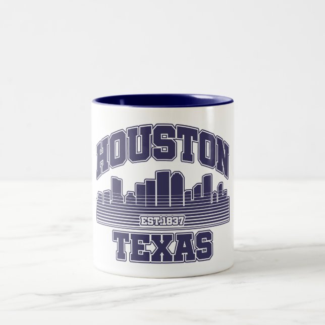 Tasse 2 Couleurs Houston, Texas (Centre)