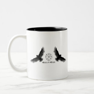 Tasse 2 Couleurs Hugin et MuninVegvisirAbbaye d'Odinsnoir