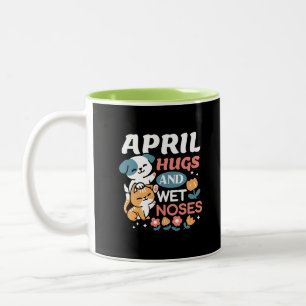 Tasse 2 Couleurs Hugs, Nez Humide et Vibes de Printemps - Animaux d