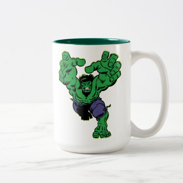 Tasse 2 Couleurs Hulk Retro Grab (Droit)