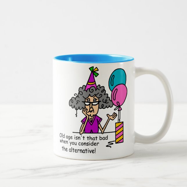 Tasse 2 Couleurs Humour alternatif d'anniversaire (Droit)