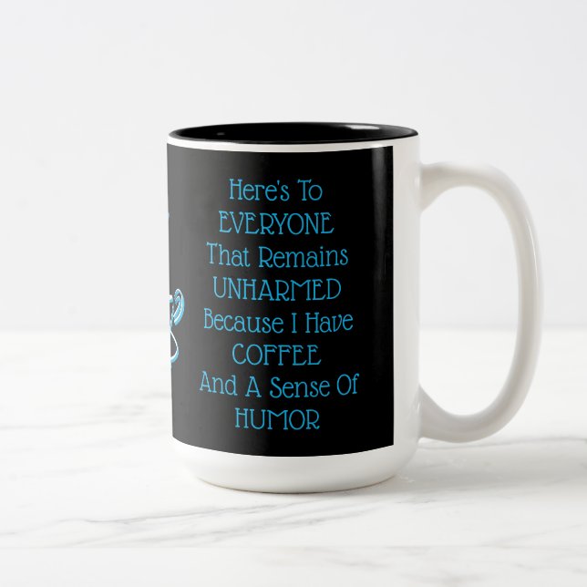 Tasse 2 Couleurs Humour café (Droit)
