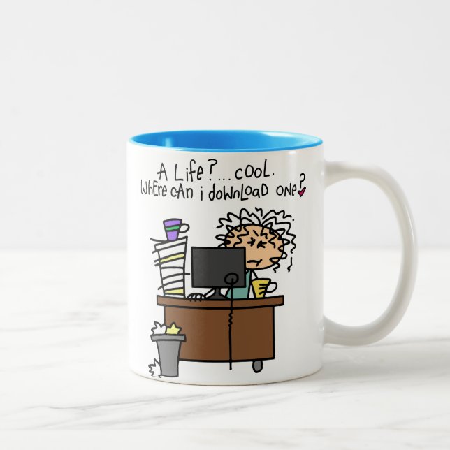 Tasse 2 Couleurs Humour de la vie de téléchargement (Droit)