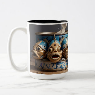 Tasse 2 Couleurs Humour de tête de poisson